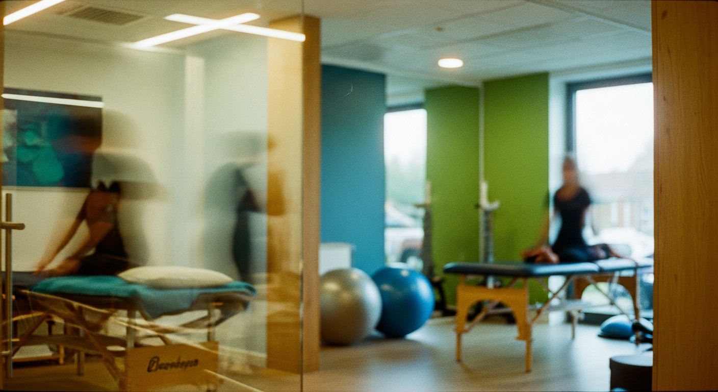 明るく清潔感のある整骨院の受付